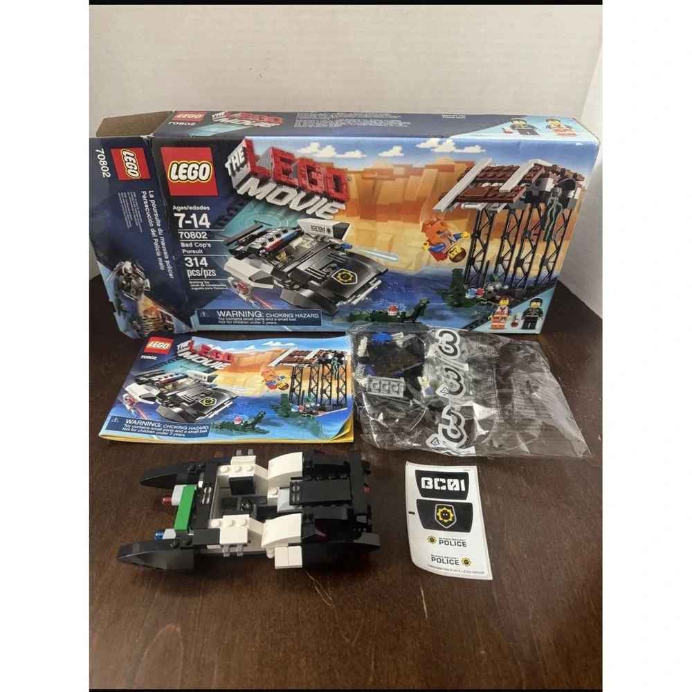 LEGO Movie 70802 Bad Cop's Pursuit - Vehicle Only- Partial Set w/Box & Manual